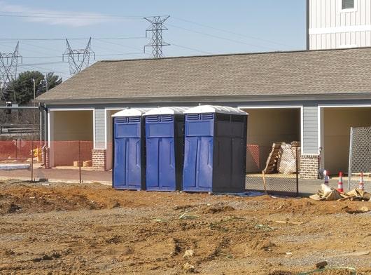 the number of construction porta potties needed for a job site depends on the size and duration of the project, as well as the number of employees on site